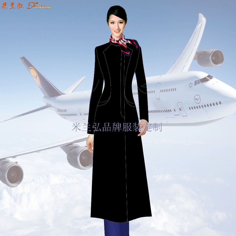航空公司紫色空姐服大衣图片款式,量体订制羊绒大衣黑色空姐服联系方式