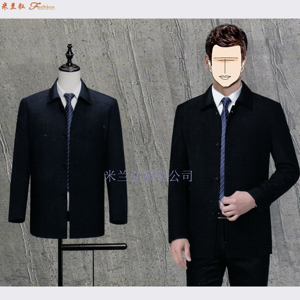 衡水市纽扣款商务夹克服量身定制,衡水开会夹克订做