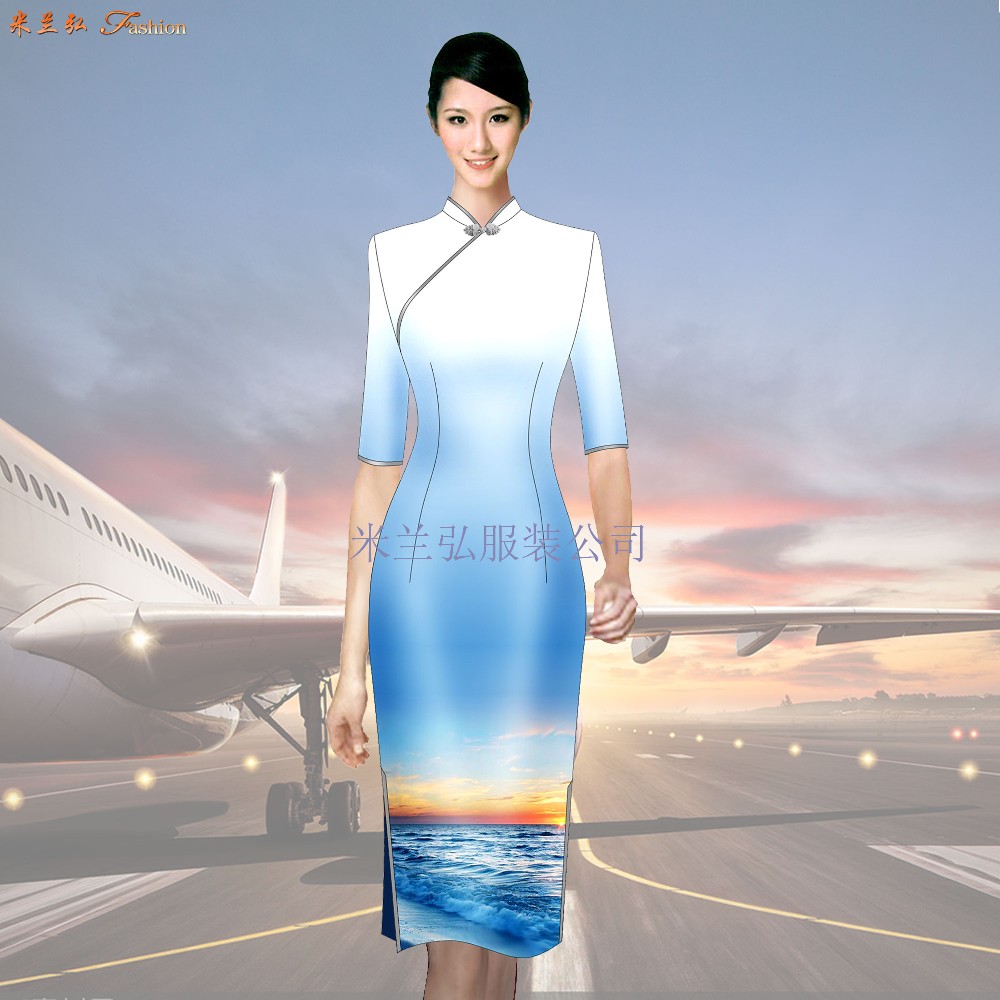 7分袖连衣裙空姐服图片,5分袖空姐气质连衣裙样式