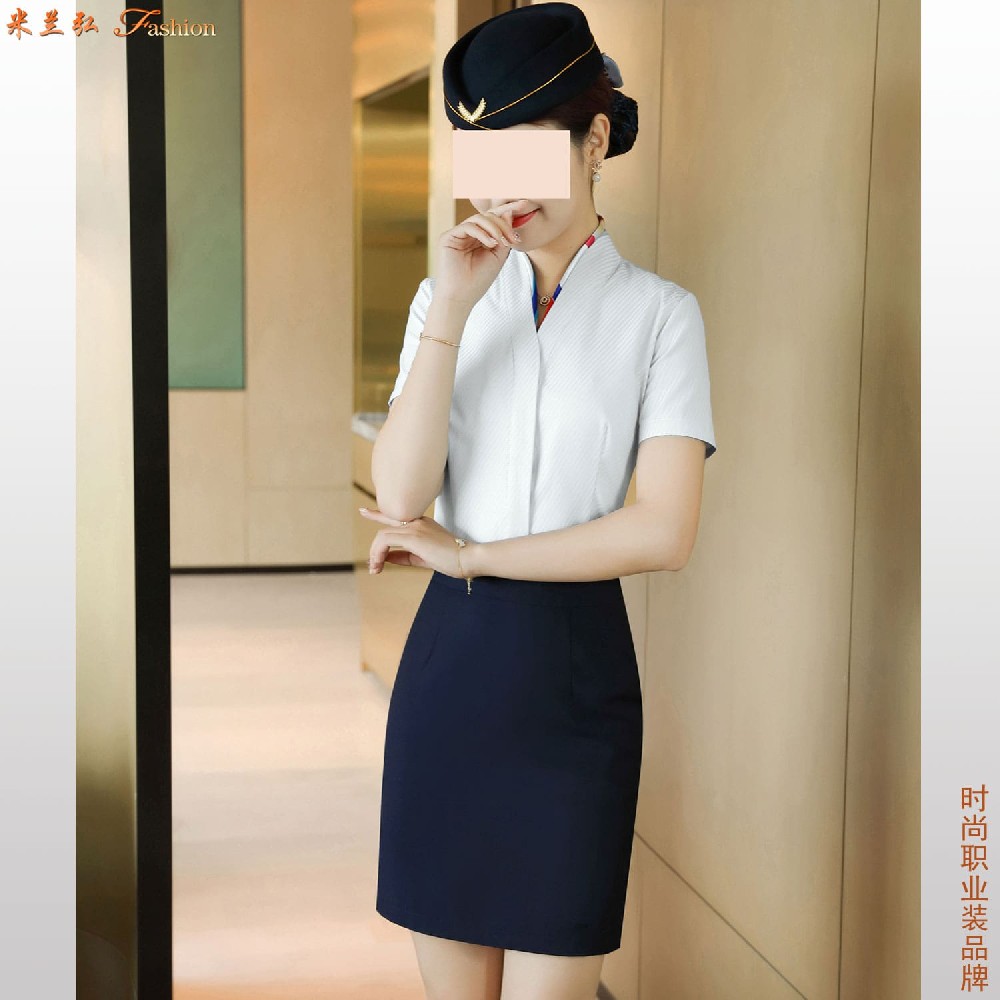 山东单位前台客服空姐服款式,山东医院导医空乘制服定做价格
