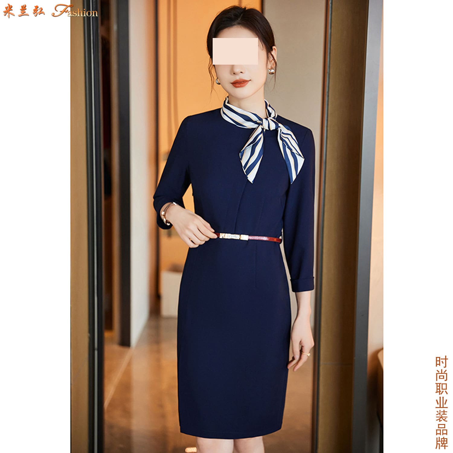 /static/upload/image/HKSP2/空姐七分袖连衣裙款式t.jpg
