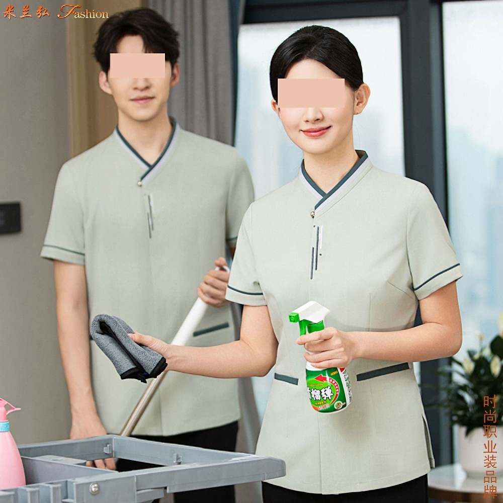 济南酒店工服订制批发价格_餐饮客房保洁工装推荐工厂_耐洗耐磨