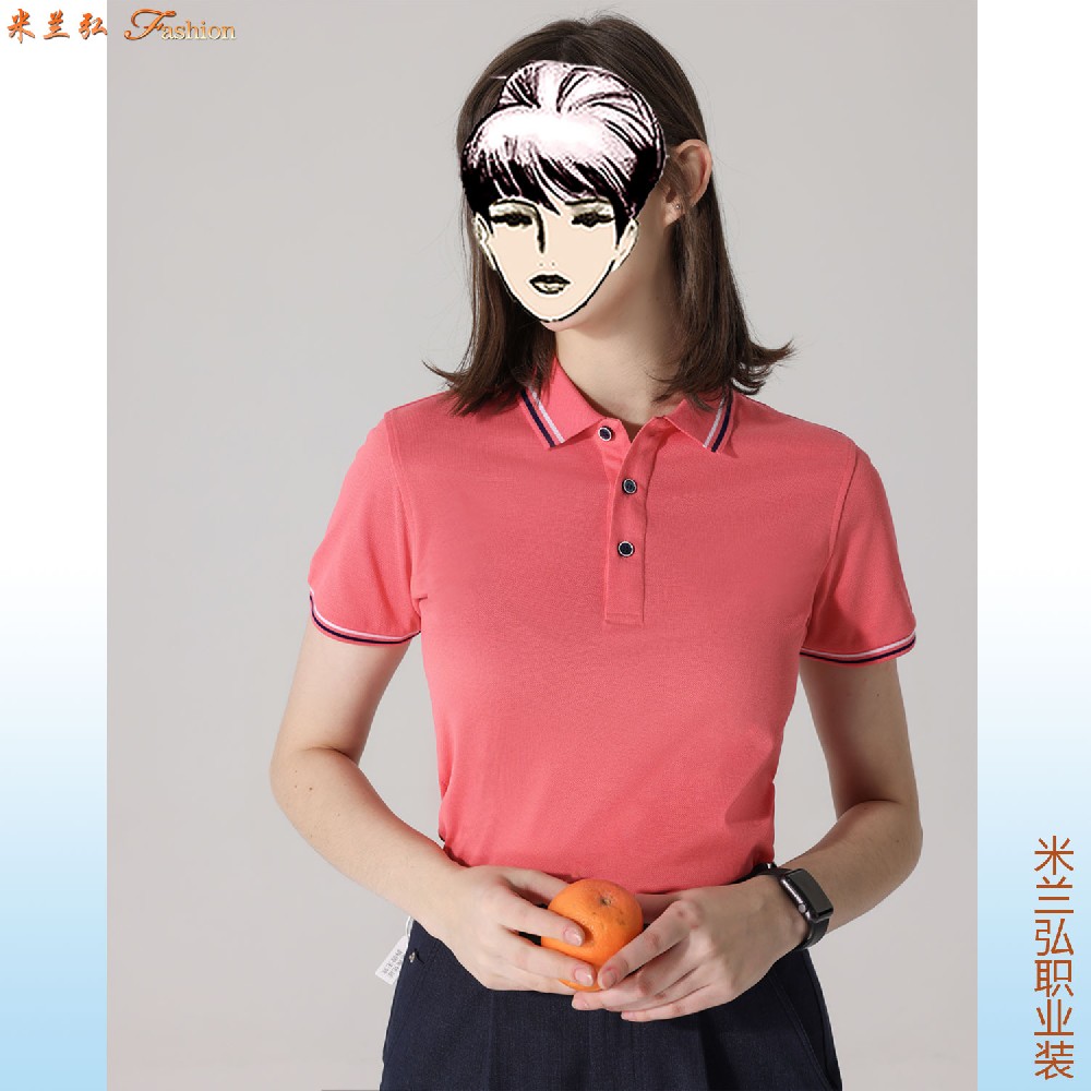 短袖红色polo衫搭配女,夏季粉色polo衫搭配