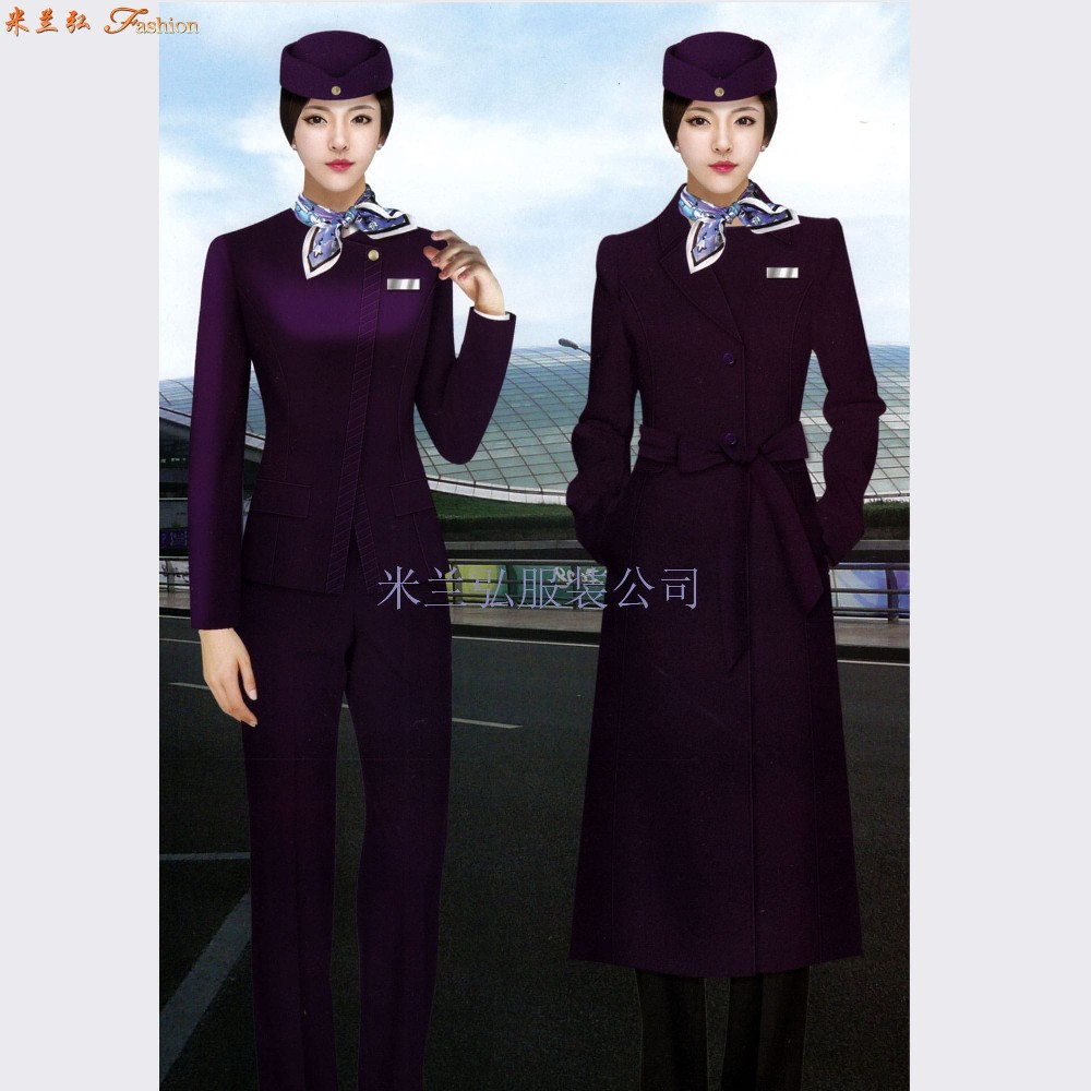 天津机场空姐制服职业套装冬羊毛呢子大衣量体定做公司,天津量身订制航空地勤空姐制服羊毛大衣