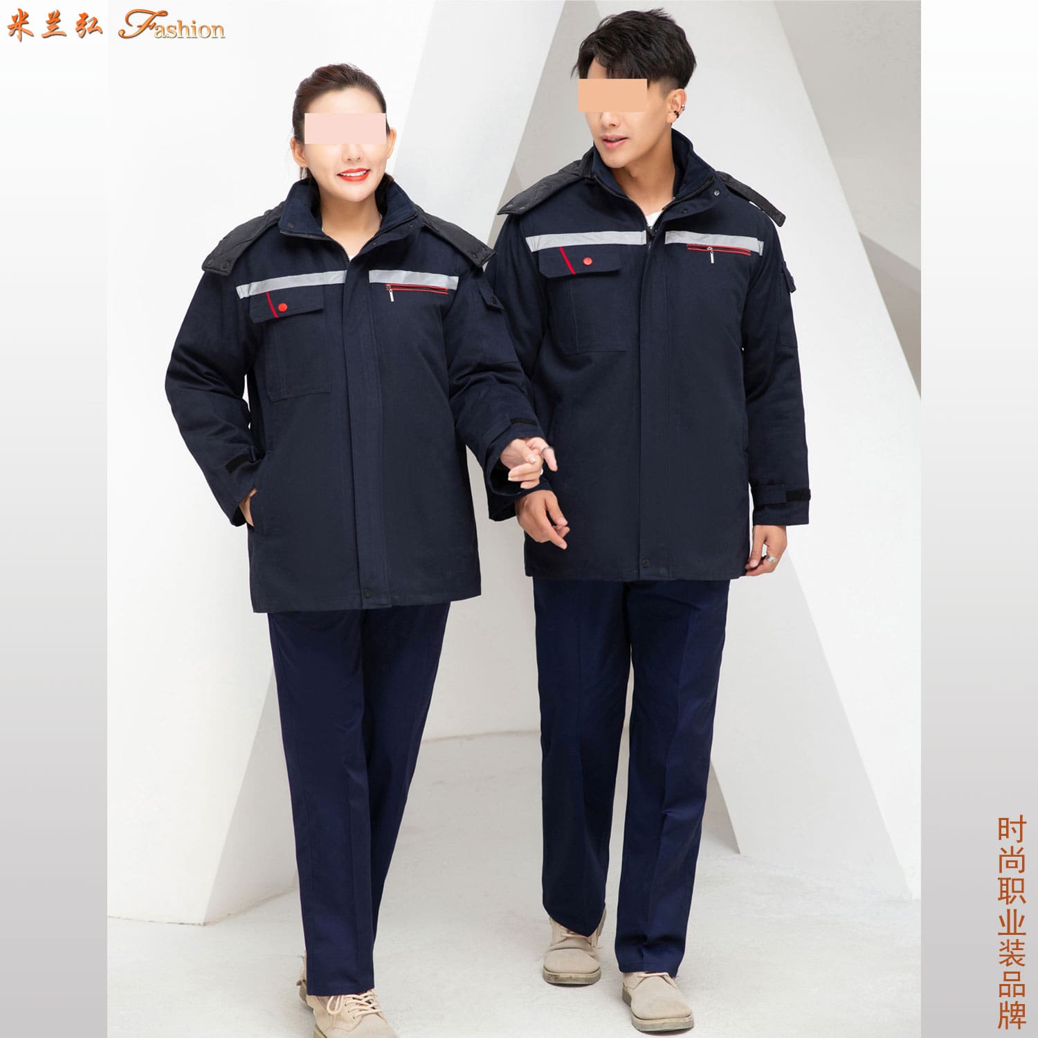 /static/upload/image/gongzuofumf/藏蓝色纯棉红拉链棉服4.jpg