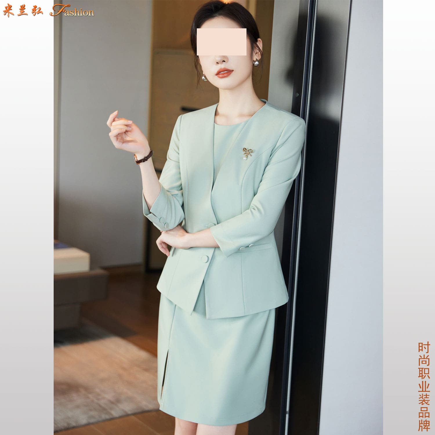 /static/upload/image/zhiyezhuangSPdx1/绿色短袖职业装搭配图片b.jpg