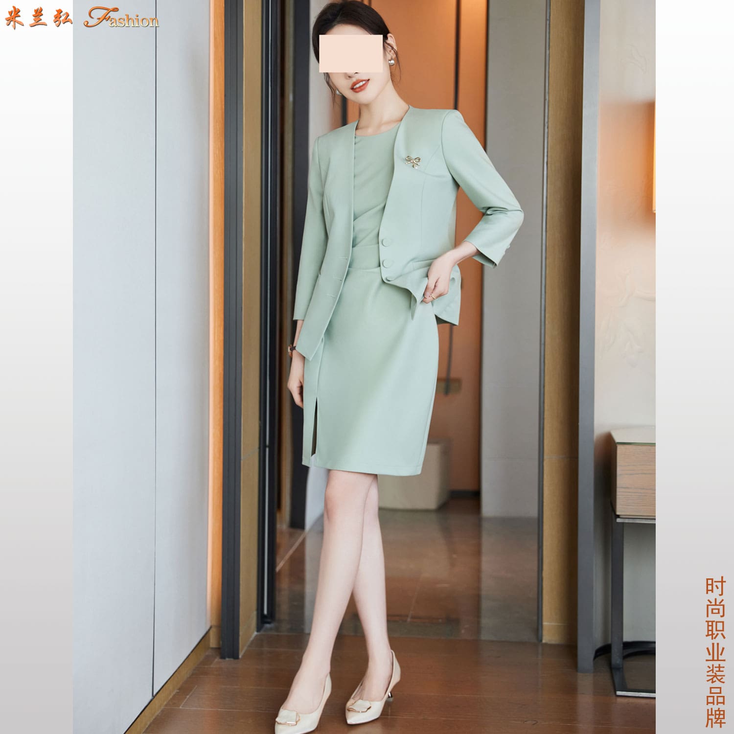 /static/upload/image/zhiyezhuangSPdx1/绿色短袖职业装搭配图片i.jpg
